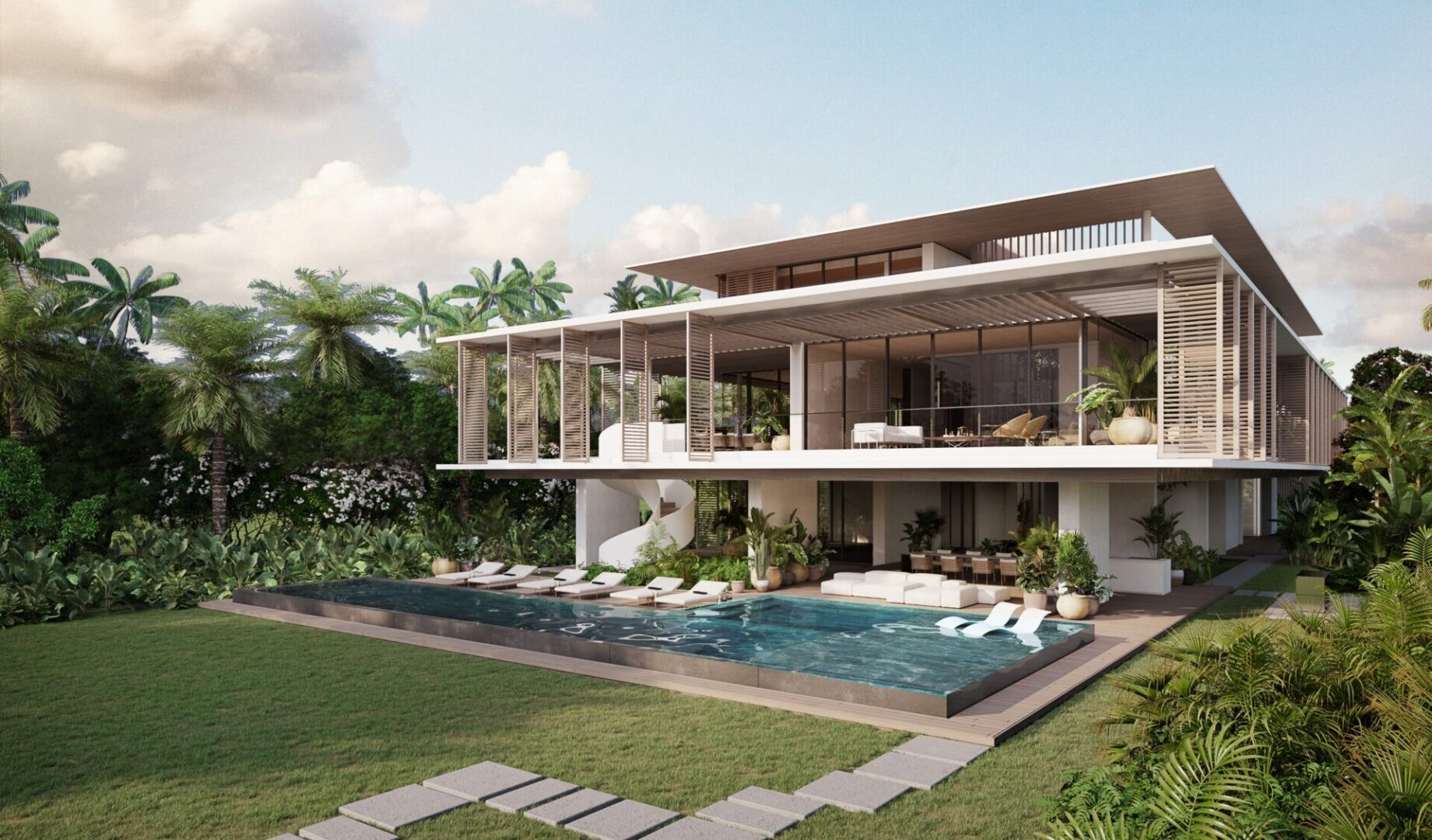 An Ariel view of the beautiful villa
