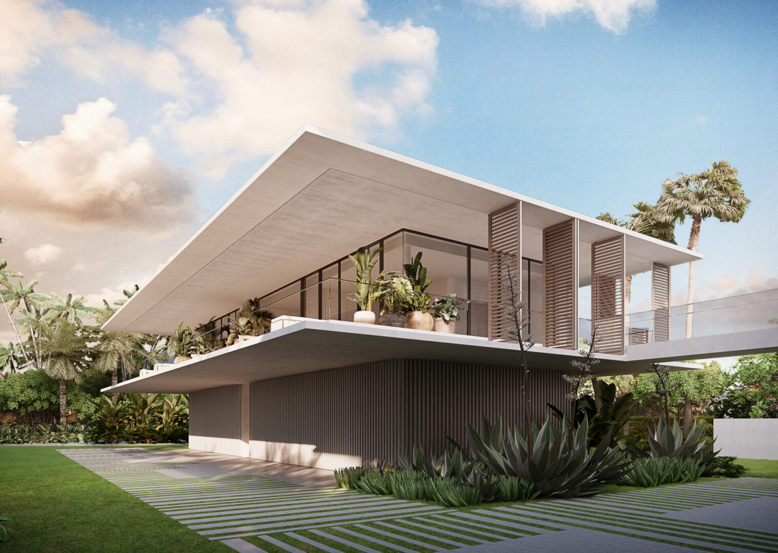 A beautiful building with a flat surface ceiling